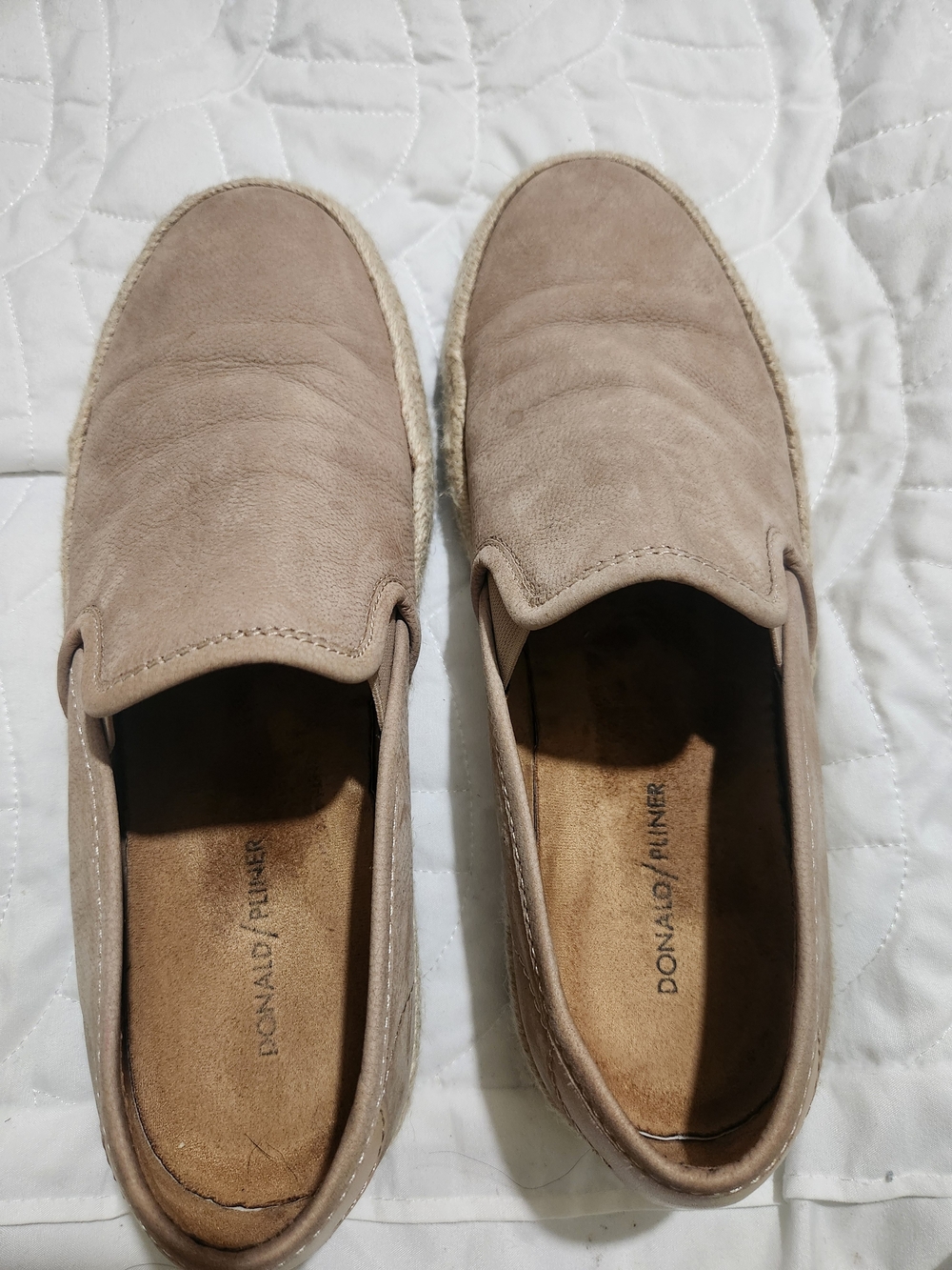 Donald J. Pliner Men’s Taupe Slip-On Loafers